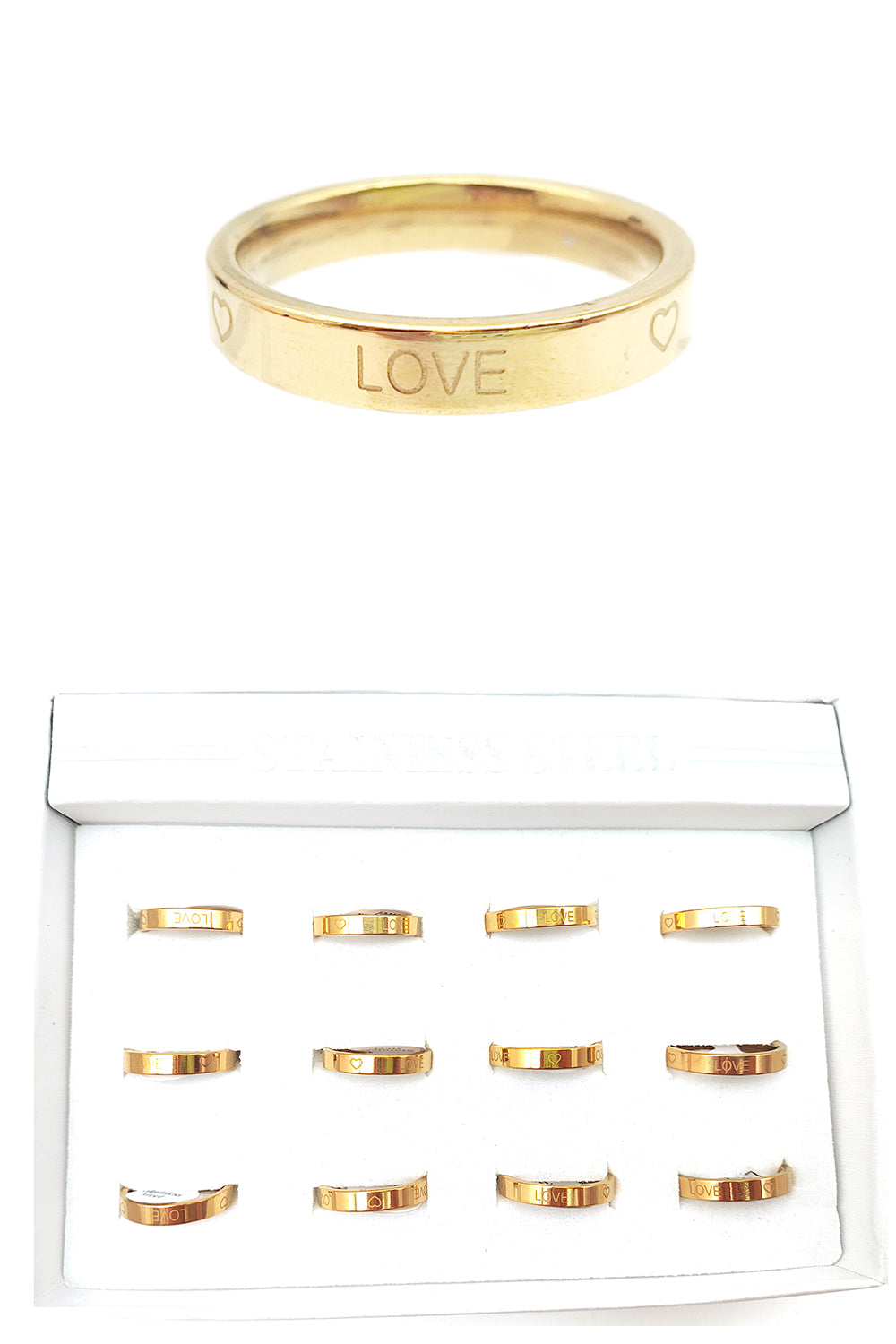 Stainless Steel Love Rings