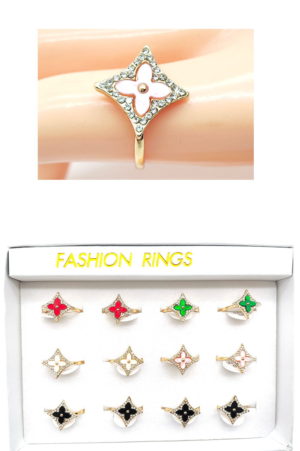 Clover Design Fashion Ring
