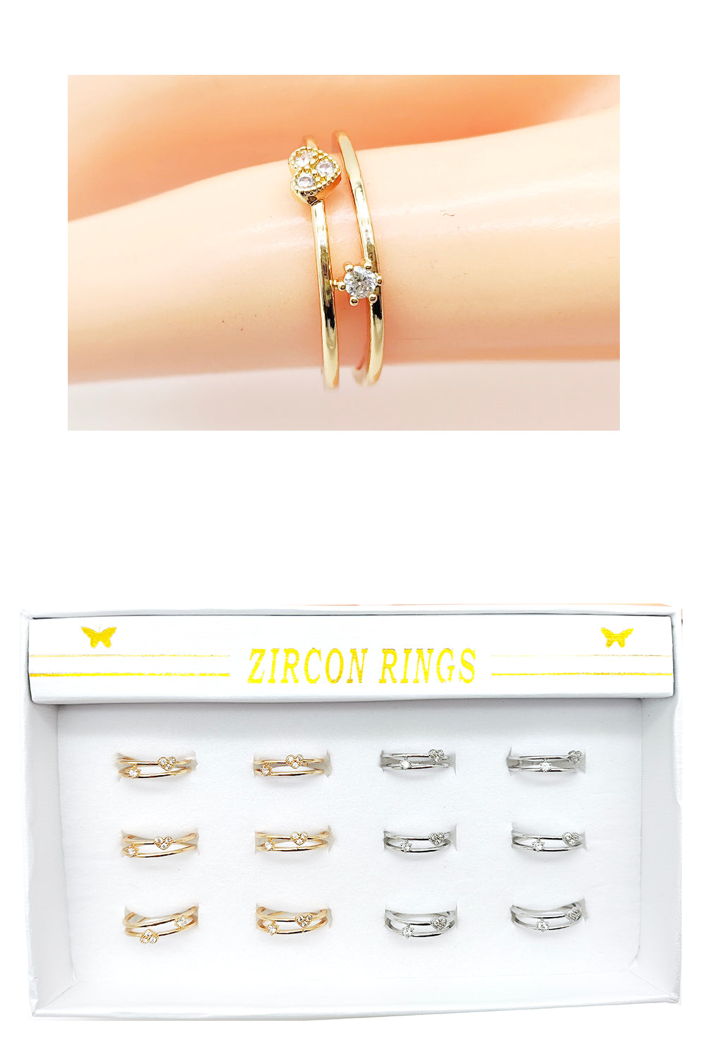 Heart Two piece Fashion Rings