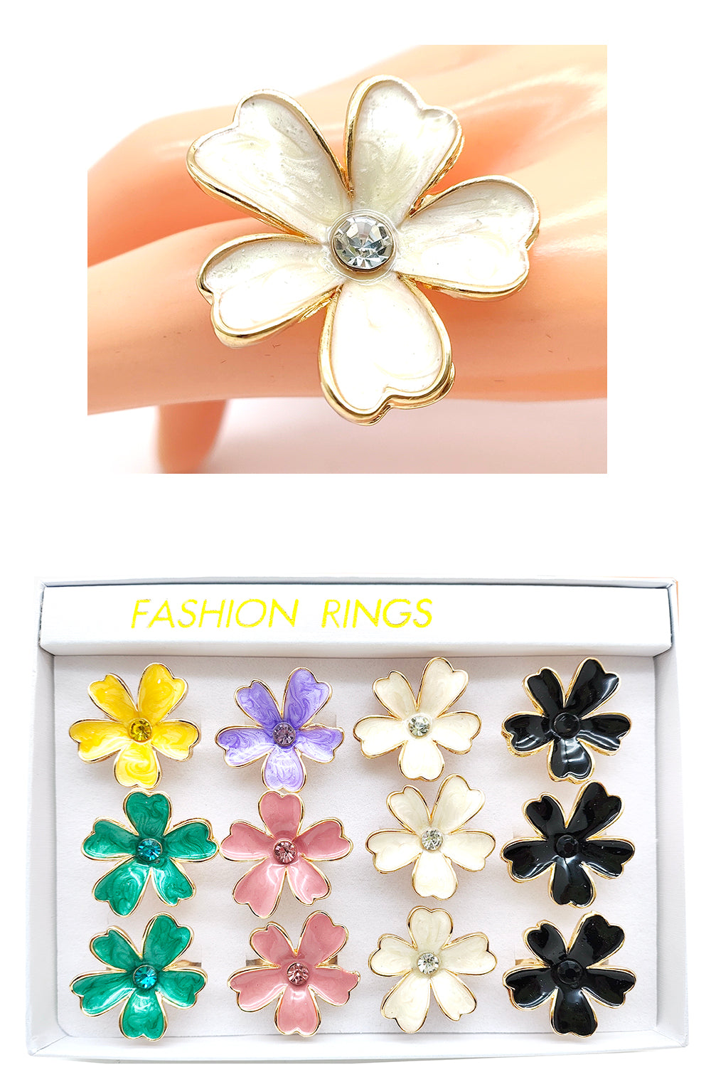 Flower Design Fashion Ring