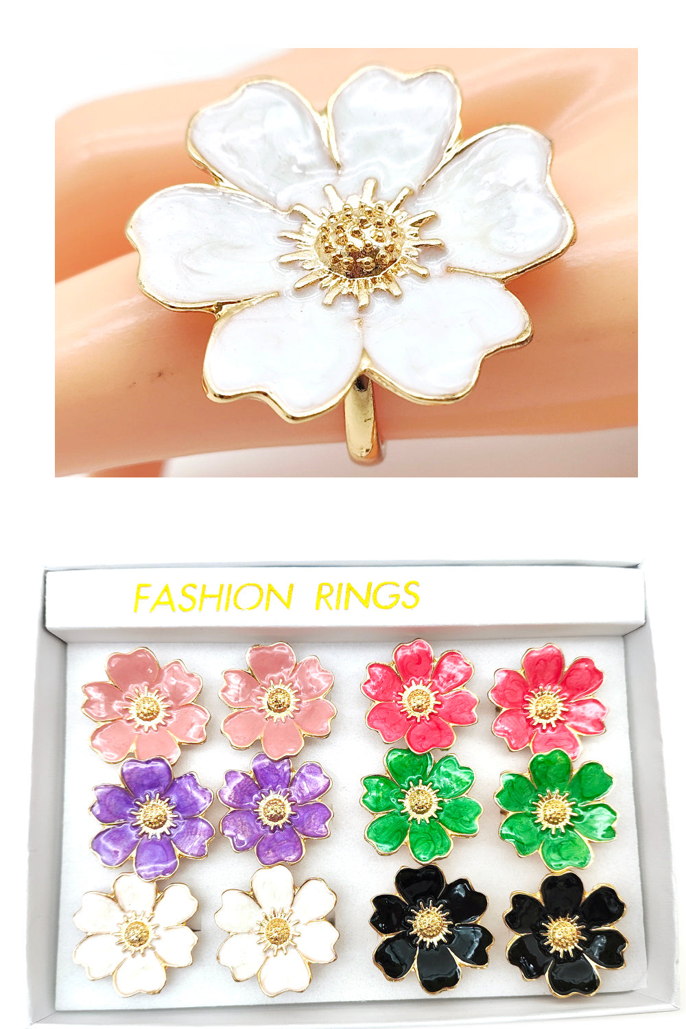Flower Design Fashion Ring