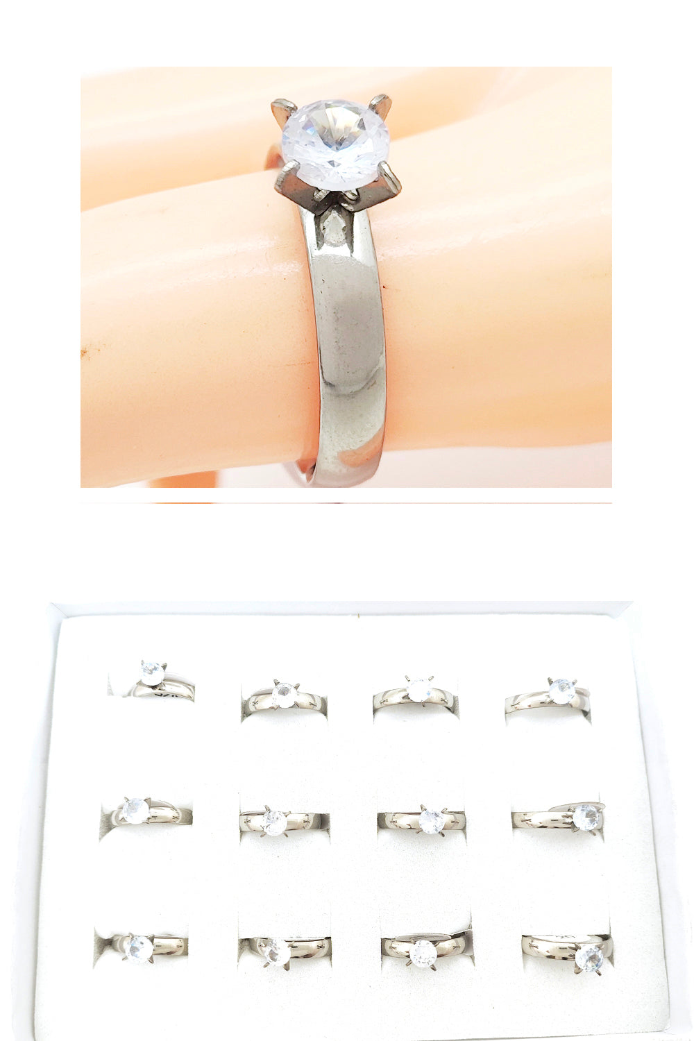 Silver Stainless Steel Promise Ring
