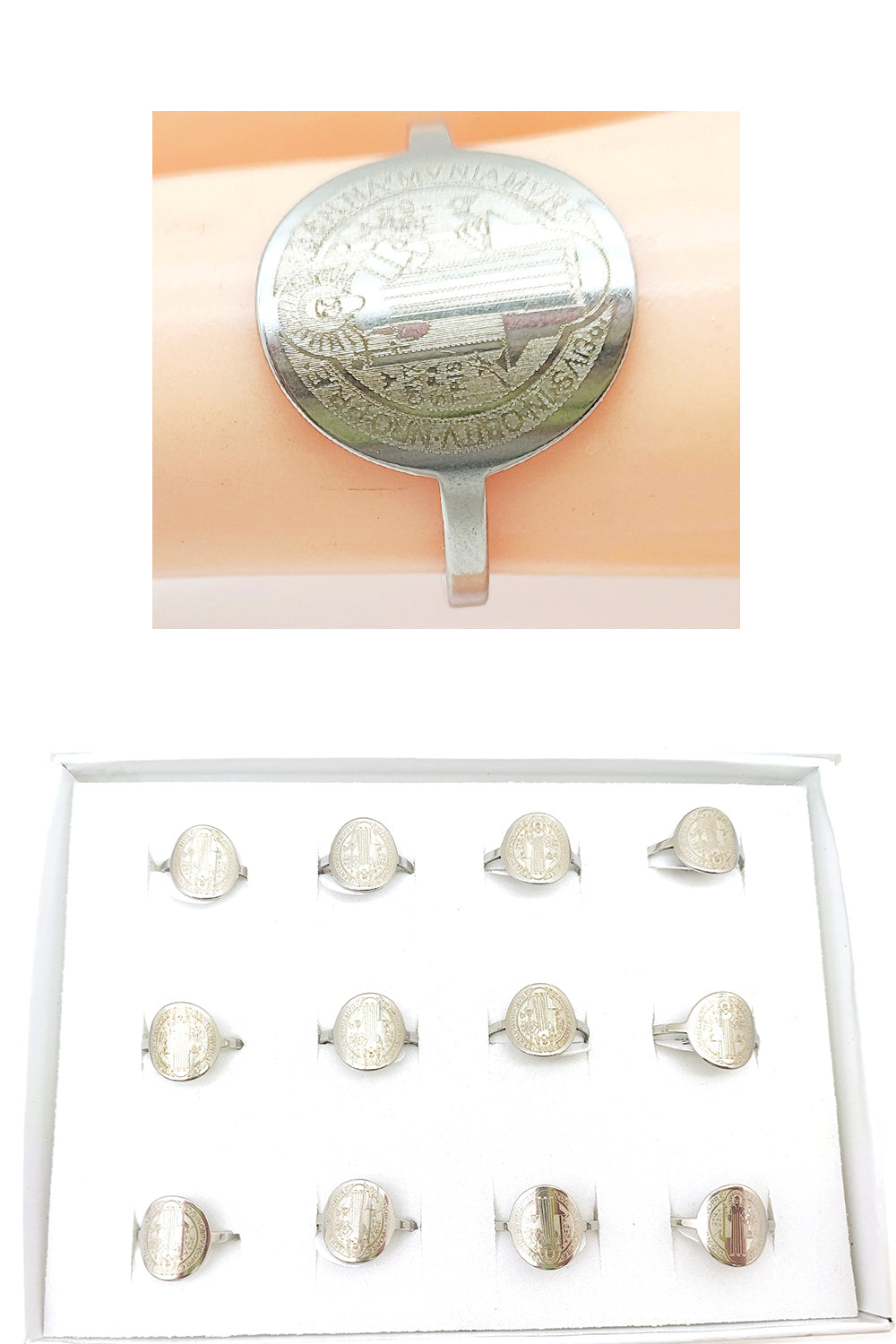 Silver San Benito Stainless Steel Ring