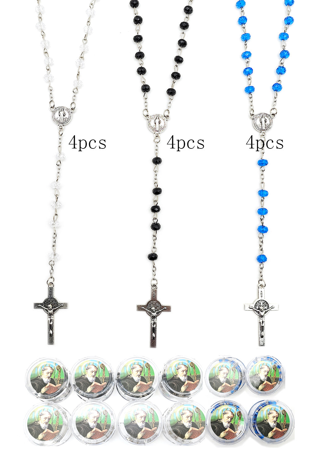 Religious Crystal Beaded Rosary
