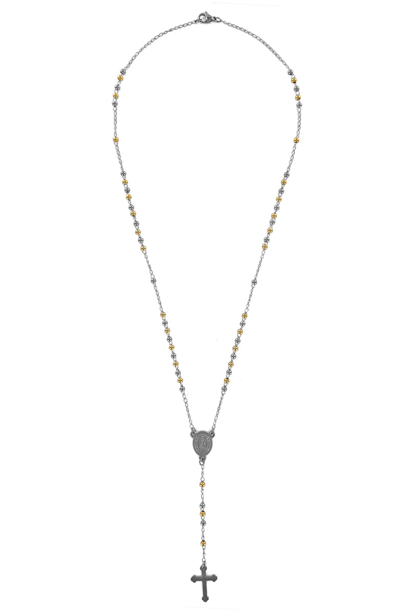 Multi-color Beaded Stainless Steel Rosary