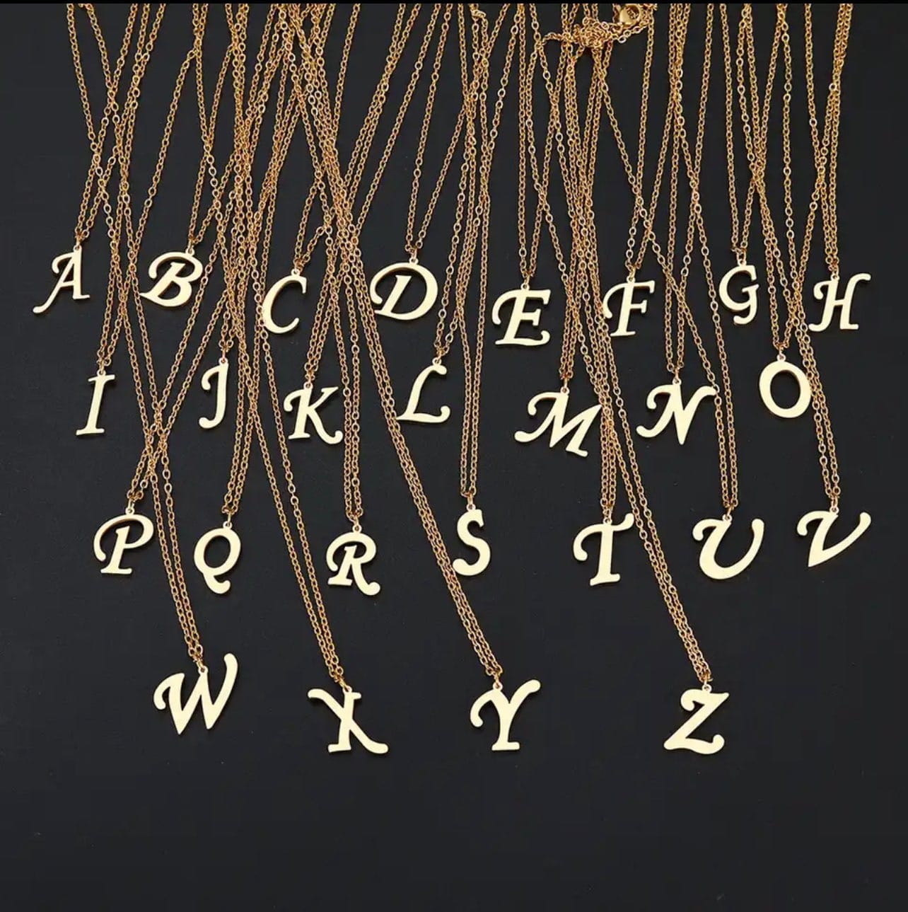 Gold Initial Pendant Necklace