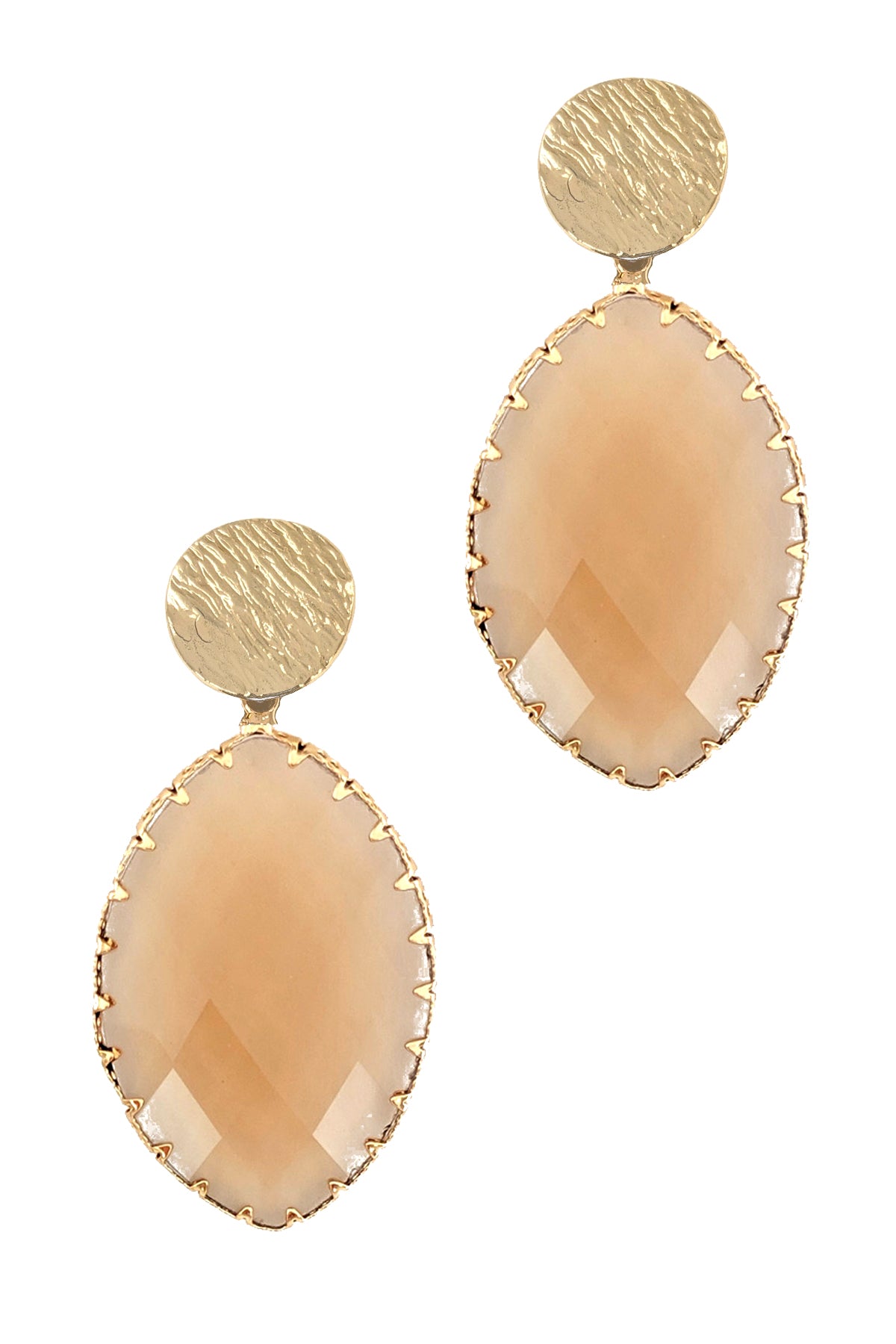 Brown Glass Drop Earring