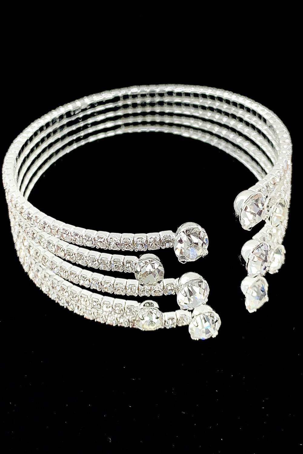 Silver Clear Rhinestone Bracelet