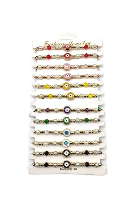 Evil Eye Beaded Adjustable Thread Bracelet