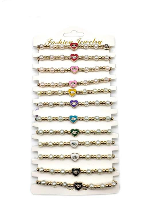 Heart Beaded Adjustable Thread Bracelet