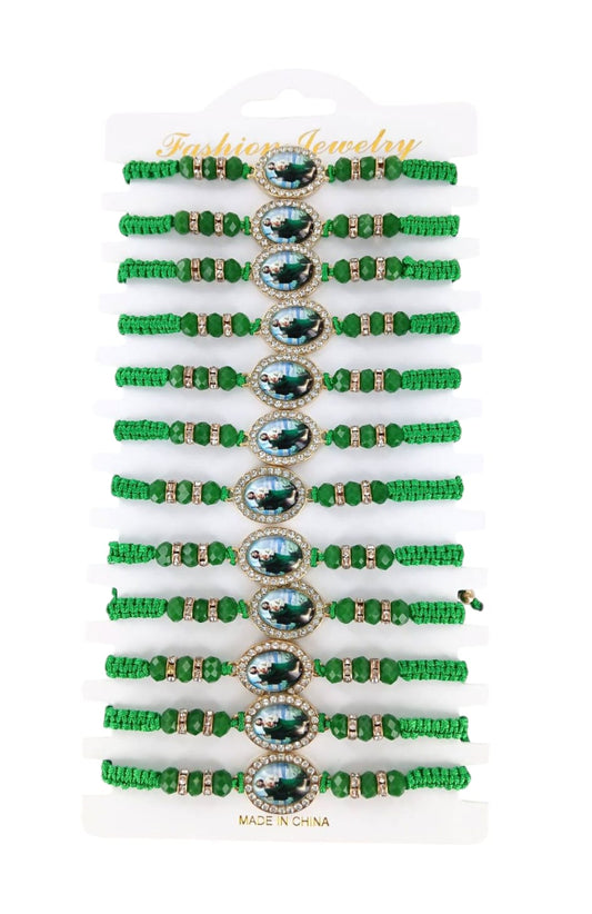Religious Adjustable Beaded Thread Bracelet