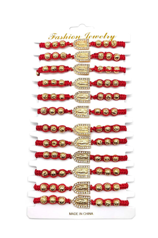 Religious Adjustable Beaded Thread Bracelet