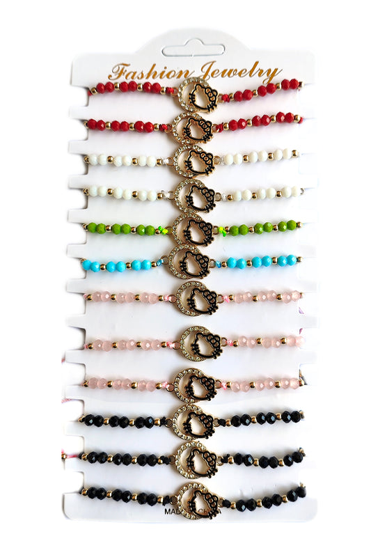 Cat Adjustable Beaded Bracelet