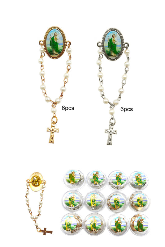 San Judas Rosary Lapel Pin