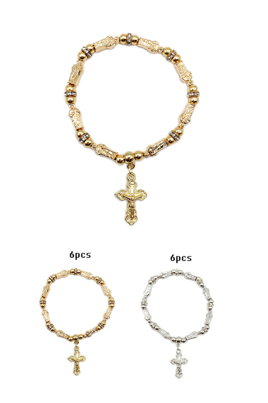 Religious San Judas Tadeo Beaded Bracelet