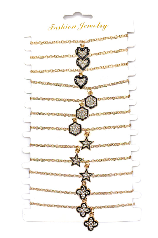 Assorted Charms Link Bracelet