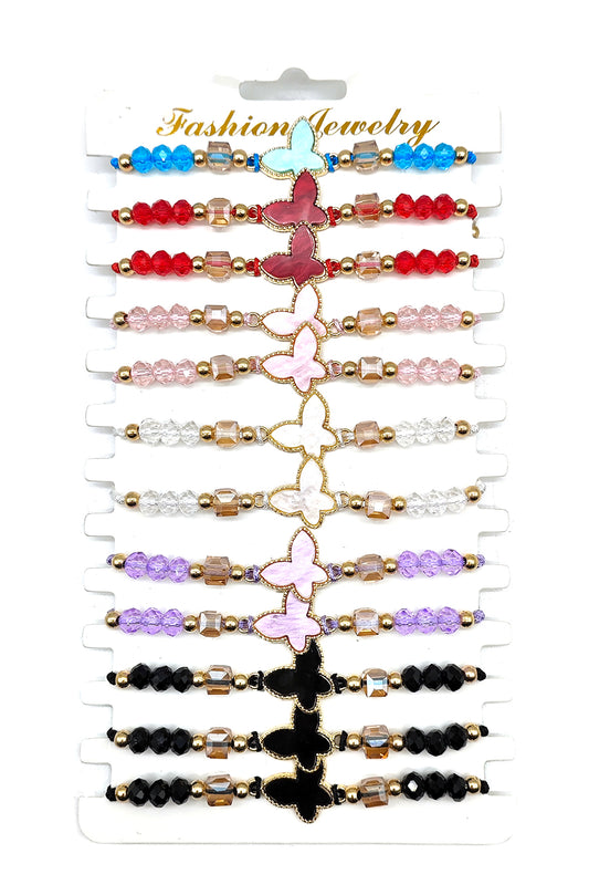 Butterfly Design Beaded Bracelet