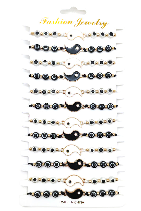 Yin Yang Adjustable Thread Bracelet