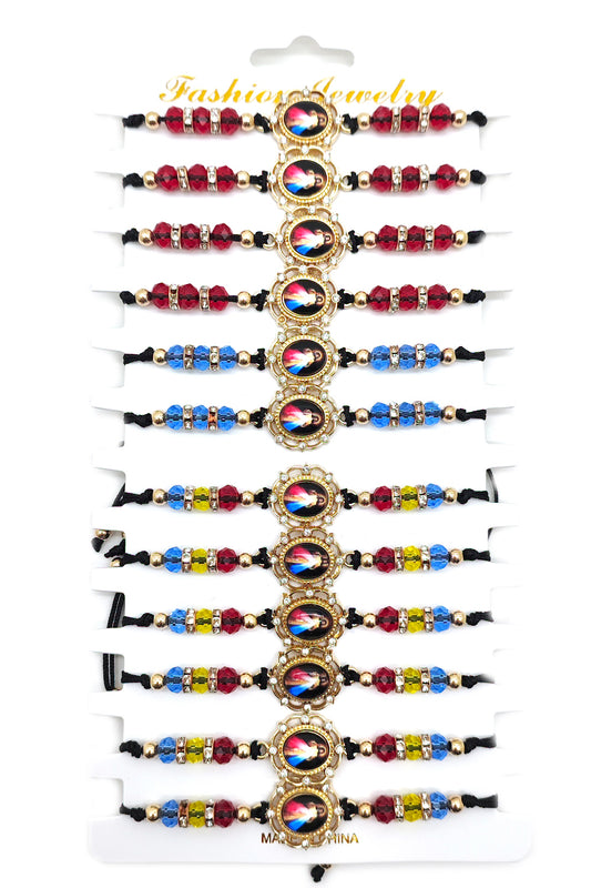 Religious Beaded Thread Bracelet