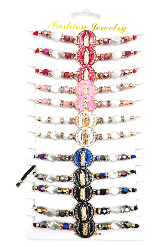 Virgen De Guadalupe Adjustable Thread Bracelet