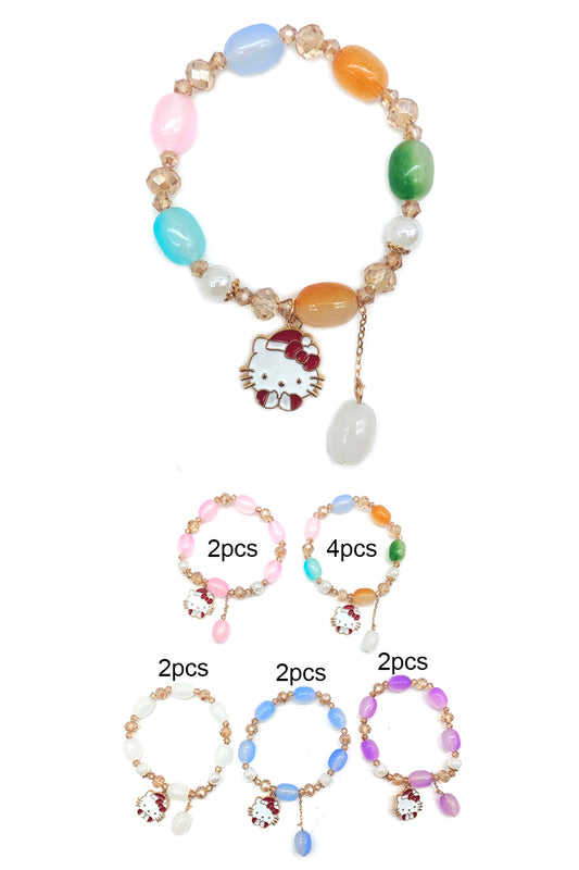 Cat Design Beaded Bracelet