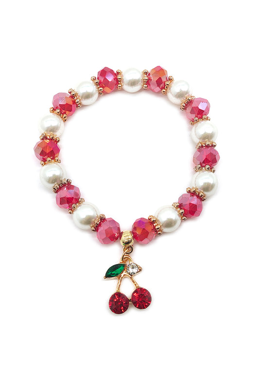 Cherry Design Stretch Bracelet