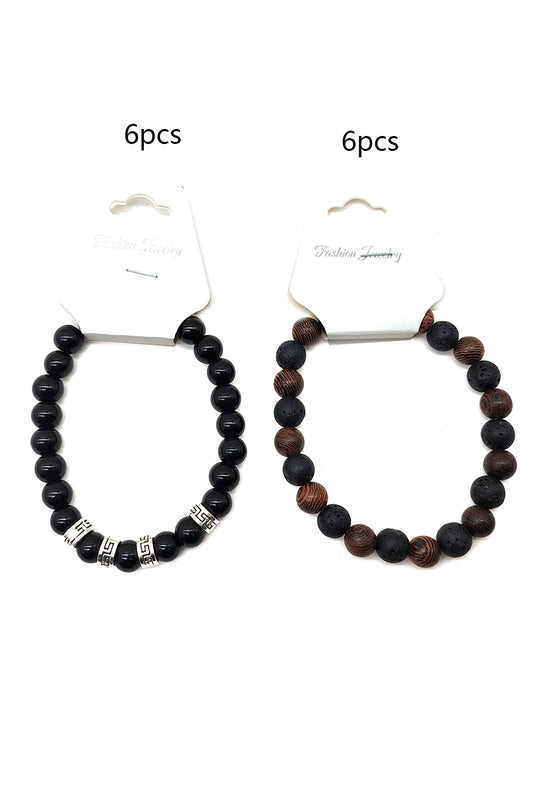 Black Beaded Bracelet