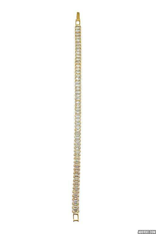 Gold Dipped Baguette Bracelet
