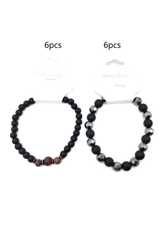 Black Beaded Bracelet