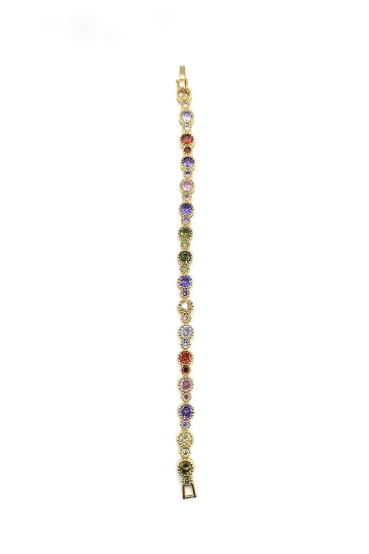 Multi Stainless Steel Baguette Bracelet