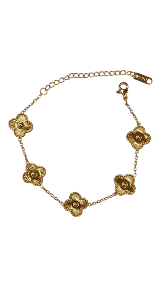 Stainless Steel Flower Bracelet