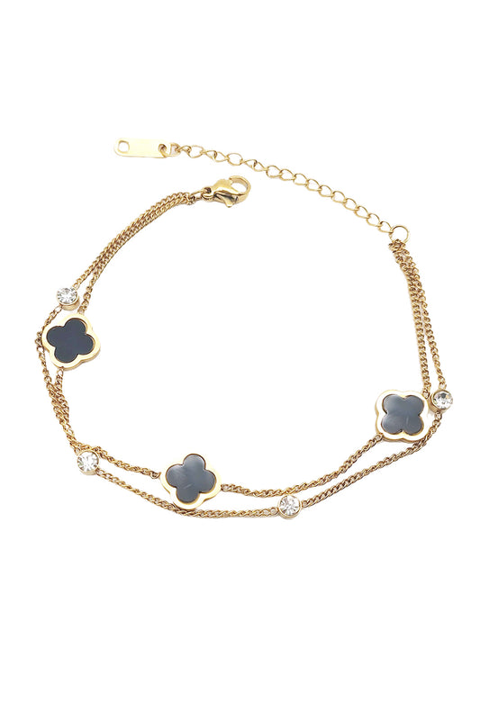 Stainless Steel Clover Design Bracelet