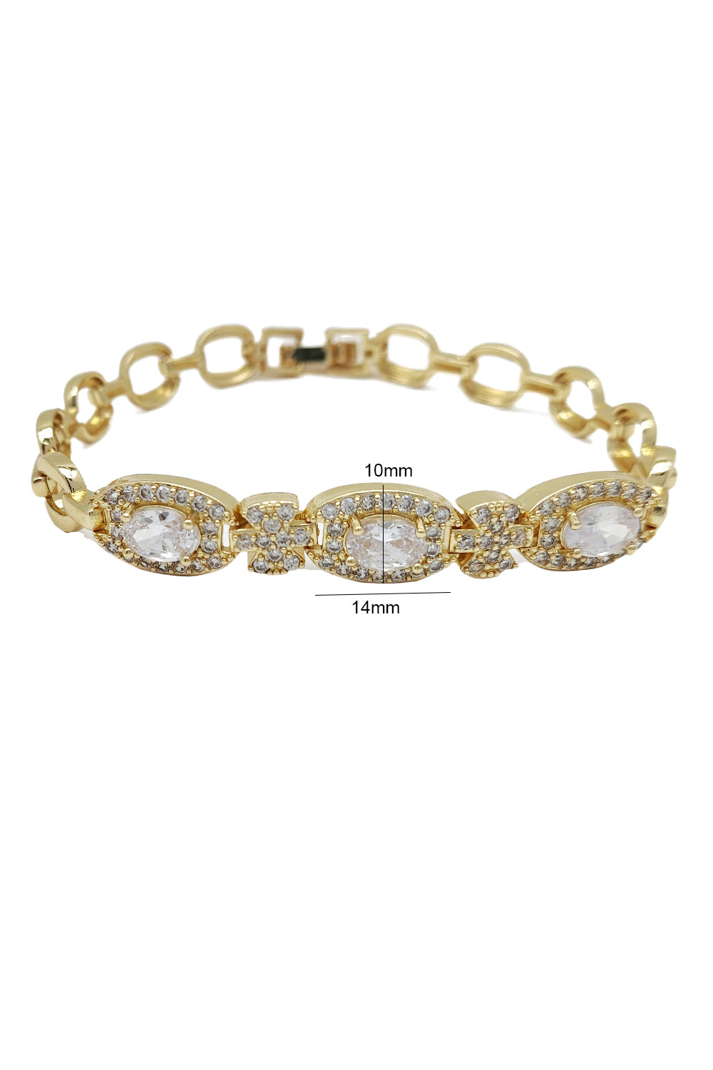 Stainless Steel Rhinestone Bracelet