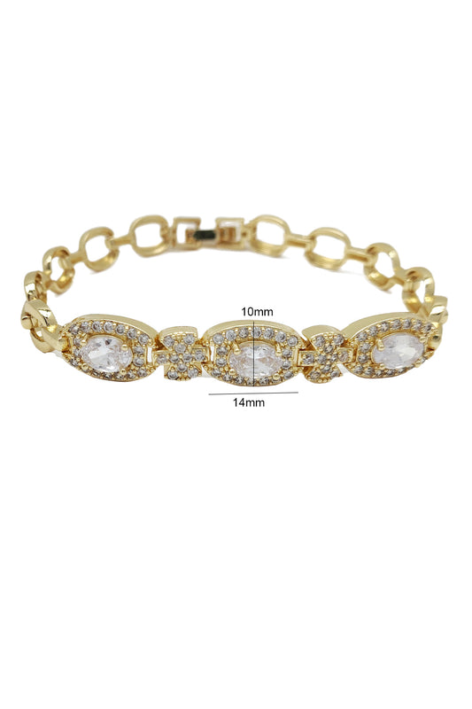 Stainless Steel Rhinestone Bracelet