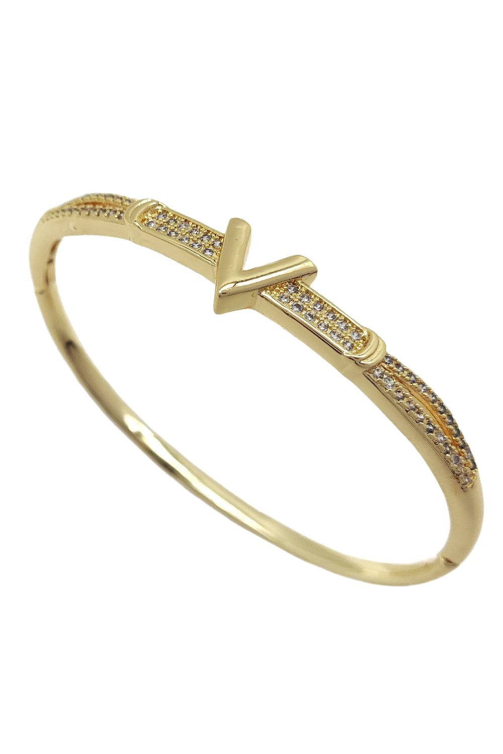 Stainless Steel Rhinestone Bangle