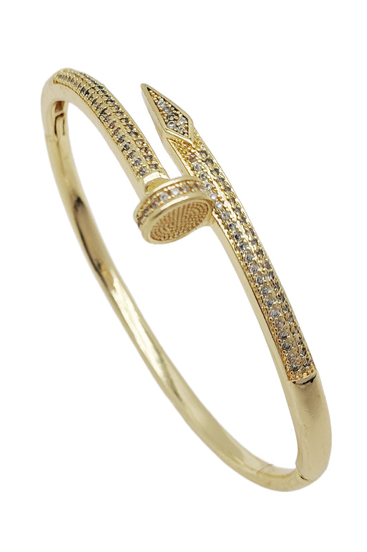 Stainless Steel Nail Design Bangle