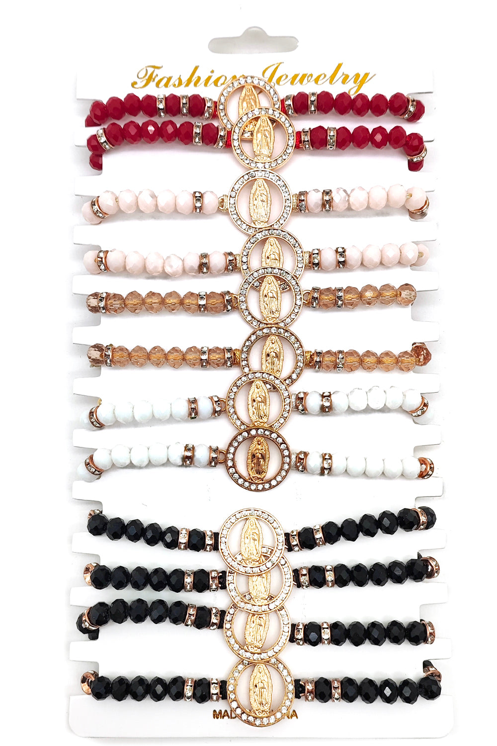 Virgen De Guadalupe Beaded Thread Bracelet