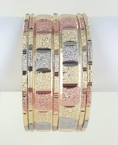 Three Tone Gold Dipped Bangle