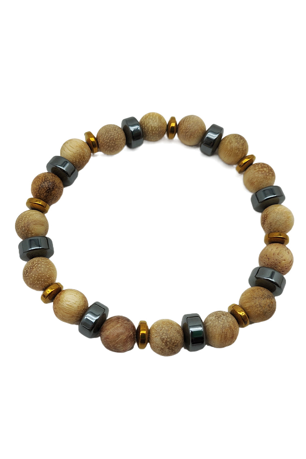 Wooden Beaded Stretch Bracelet