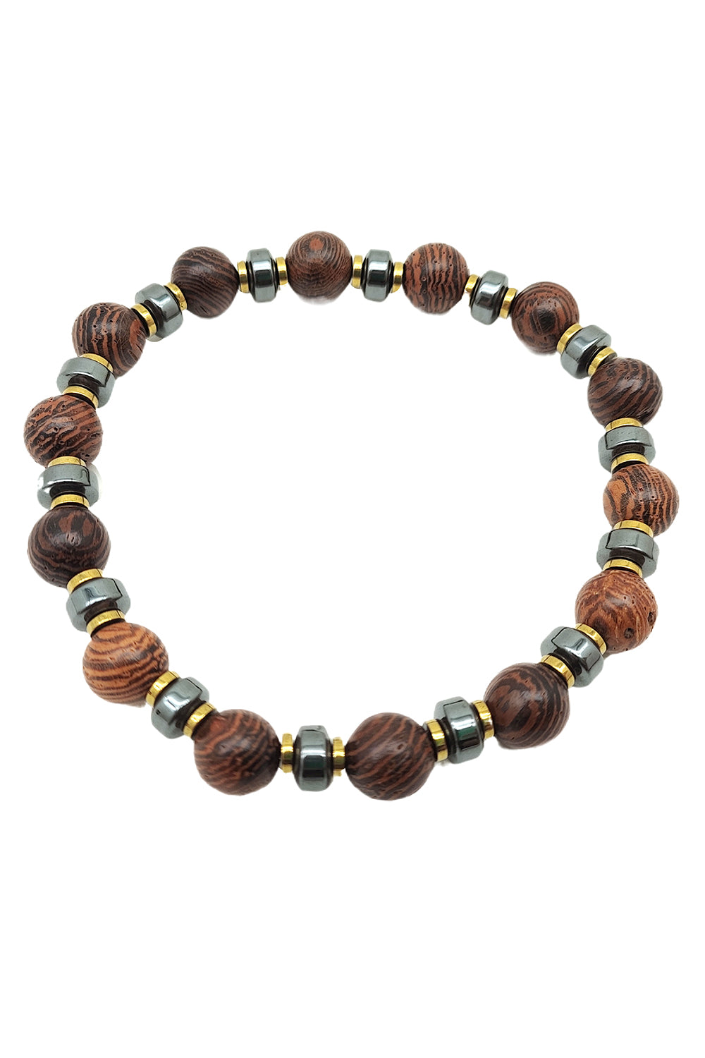 Wooden Beaded Stretch Bracelet