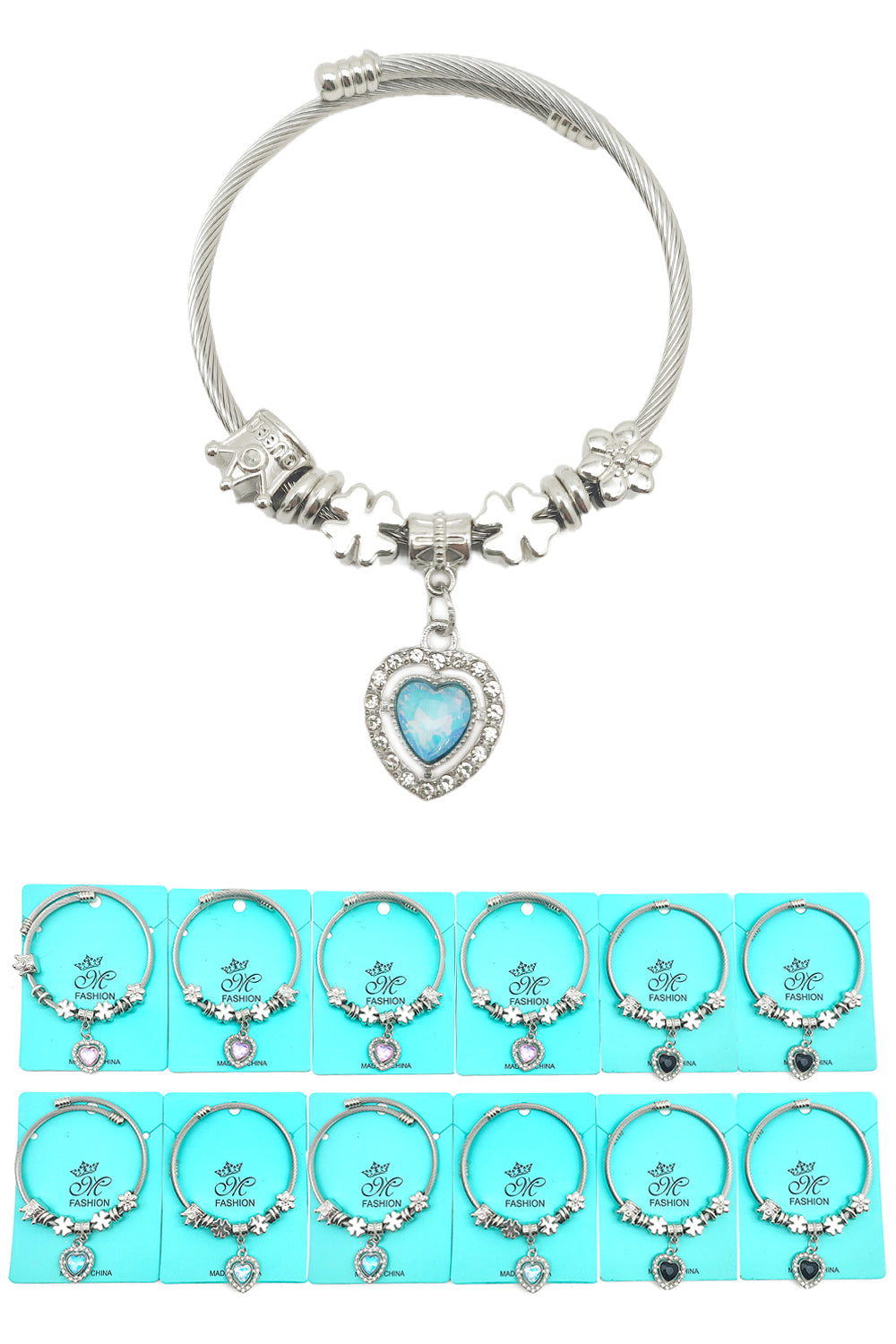 Heart Design Charms Bracelet