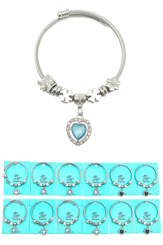 Heart Design Charms Bracelet