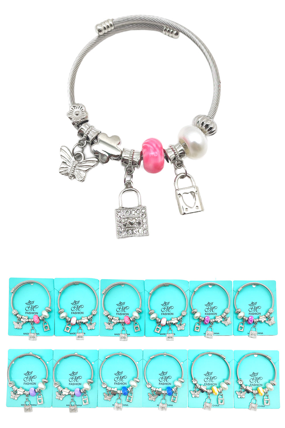 Lock Charms Bracelet