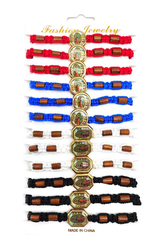 Virgen De Guadalupe Adjustable Thread Bracelet