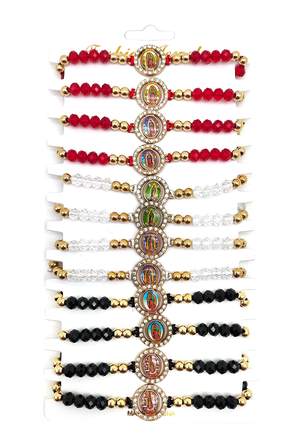 Virgen De Guadalupe Beaded Adjustable Bracelet