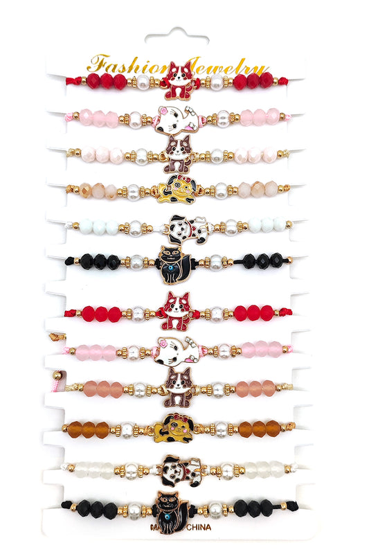 Cat Design Adjustable Thread Bracelet
