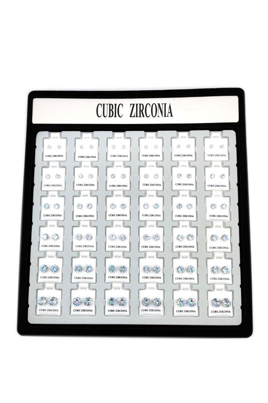 Silver Cubic Zirconia Stud Earrings