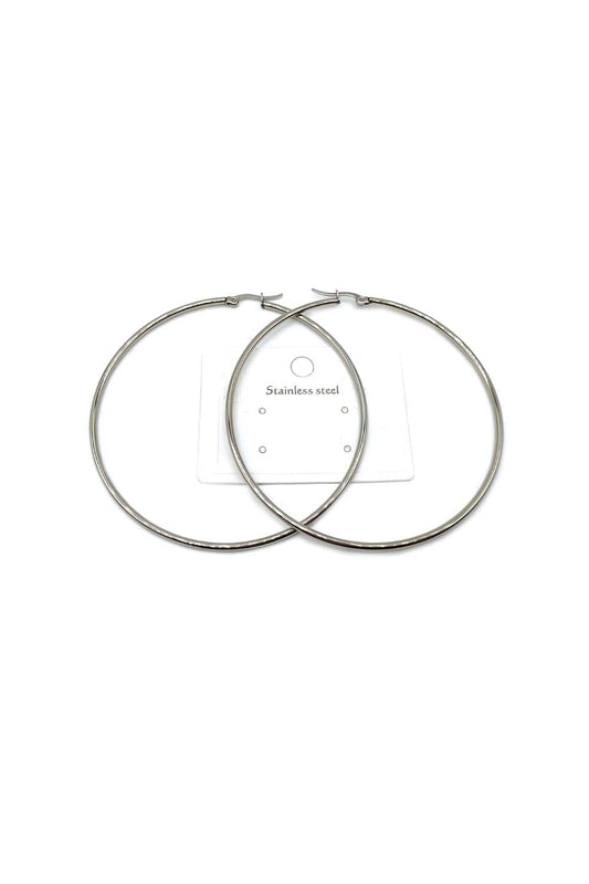 Stainless Steel 70mm Hoop Earrings