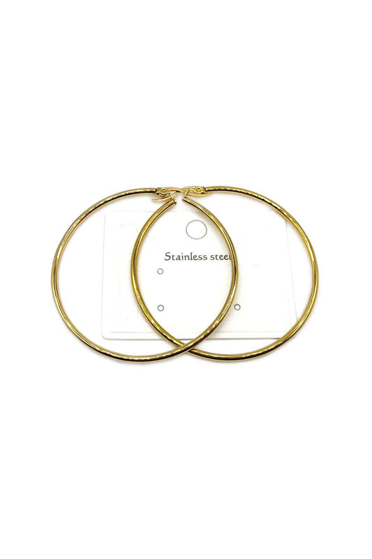 Stainless Steel 50mm Hoop Earrings