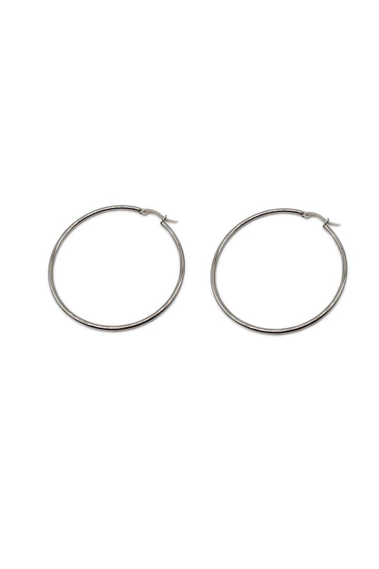 Stainless Steel 50mm Hoop Earrings